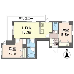 グランディール練馬【3階】の間取り