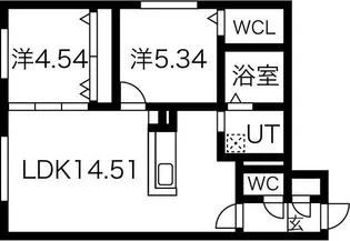 インダスカル【1階】の間取り