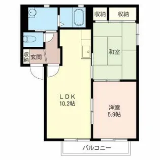 ビバリーヒルズ D【1階】の間取り
