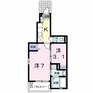 ムーンダスト・ガーデン【1階】の間取り