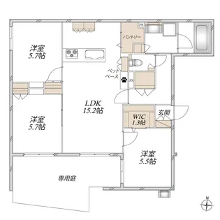 ヘーベルメゾン・カノーラ【3階】の間取り