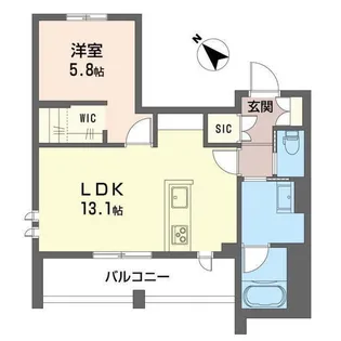 コンティキュール熊之堂【3階】の間取り