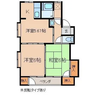 タウンハウスヨシダF6【2階】の間取り