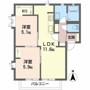 DEUX AILES I【1階】の間取り