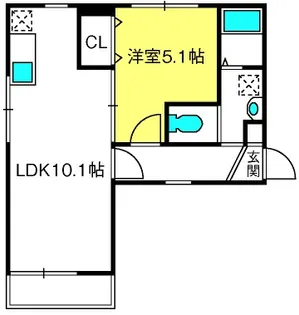 フォルムINK与野【3階】の間取り
