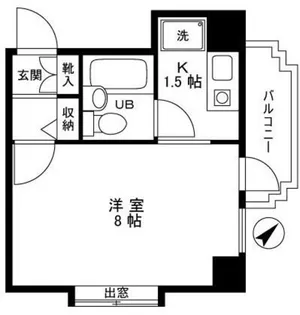 ホーユウパレス鶯谷駅前【4階】の間取り