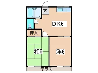 ローズメゾン吉原【1階】の間取り