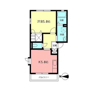 ラ・トゥールメゾンII【2階】の間取り