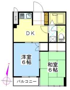 パークハイツ大崎【5階】の間取り