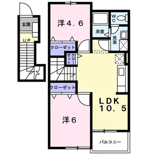 クラージョ ドーモ【2階】の間取り