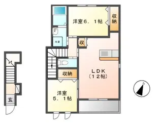 アップヒルズK【2階】の間取り