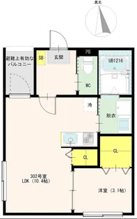 東部市場前K2レジデンス【1階】の間取り