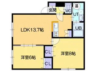 リエート美幸TRE【2階】の間取り