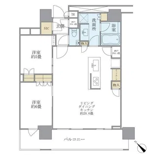 Brillia THE TOWER TOKYO YAESU【21階】の間取り