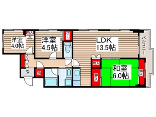 クレストみずほ台【4階】の間取り