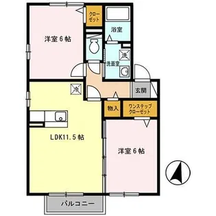 サニーフラット【2階】の間取り