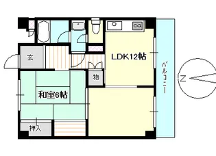 三和ハイツ北棟【1階】の間取り