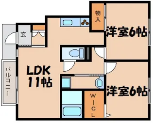 サンビレッジ府中B【1階】の間取り