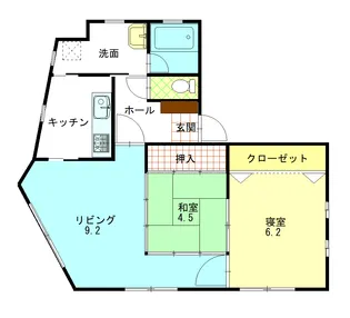郡元マンション【1階】の間取り