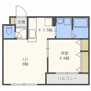 プルミエ発寒【4階】の間取り