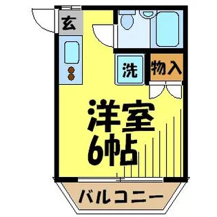 東京都調布市西つつじケ丘1【アパート】の間取り