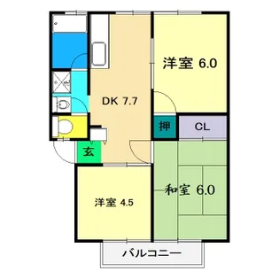 アビタシオン・高見 B棟【2階】の間取り