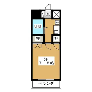 ベルシティー【6階】の間取り