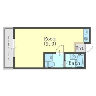 ヴィラ岡山手【2階】の間取り