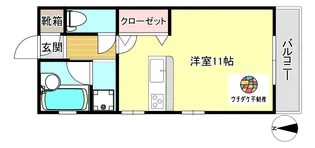 プラナハイツ荒田【4階】の間取り
