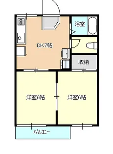 グリーンコーポA【1階】の間取り