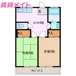 コーポ東野【2階】の間取り