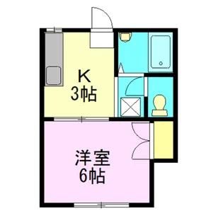 コーポ宮松【1階】の間取り
