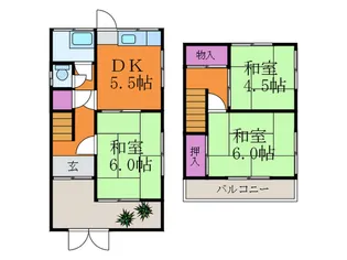 大阪府摂津市千里丘東2【一戸建】の間取り