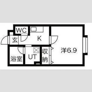 レジデンス長町南【1階】の間取り