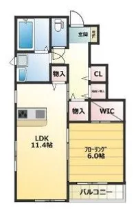ル・シエル【1階】の間取り