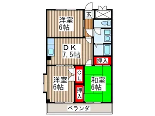 長澤 マンション【1階】の間取り