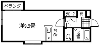 1Rの間取り画像
