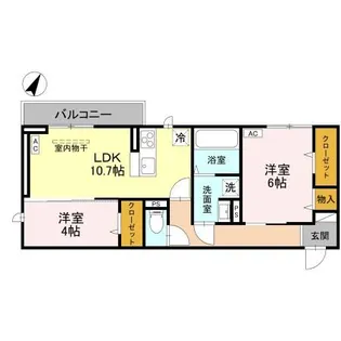 新潟県新潟市中央区幸西2【アパート】の間取り