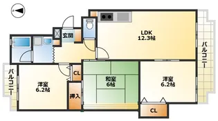 シャロームD【4階】の間取り