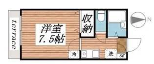メゾンブルーム【1階】の間取り