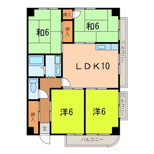 第3新安城ビル【4階】の間取り