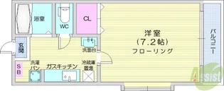 サンパレス清水【2階】の間取り