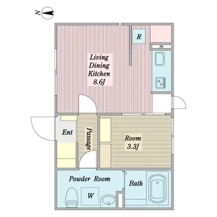 プラティーク蒲田【2階】の間取り