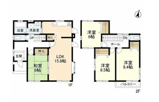 宮城県仙台市青葉区旭ケ丘4【一戸建】の間取り