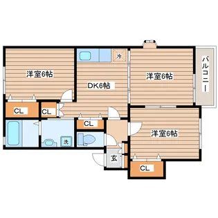 3DKの間取り画像