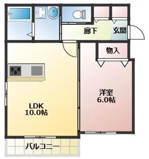 ウエスト大久保II【2階】の間取り
