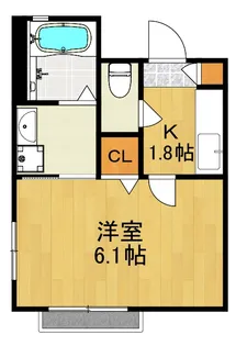 神奈川県川崎市中原区苅宿【アパート】の間取り