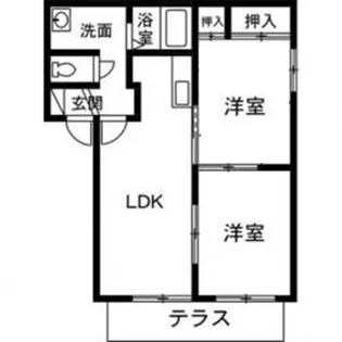 ヴィルヌーブA【2階】の間取り