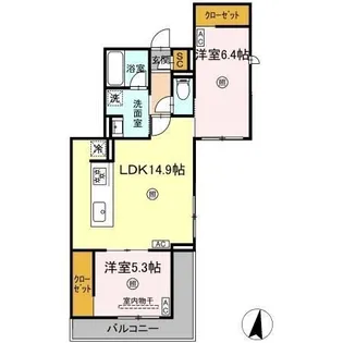 グランフォース【2階】の間取り