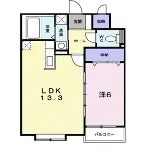 リッシュ リヴィエール【4階】の間取り